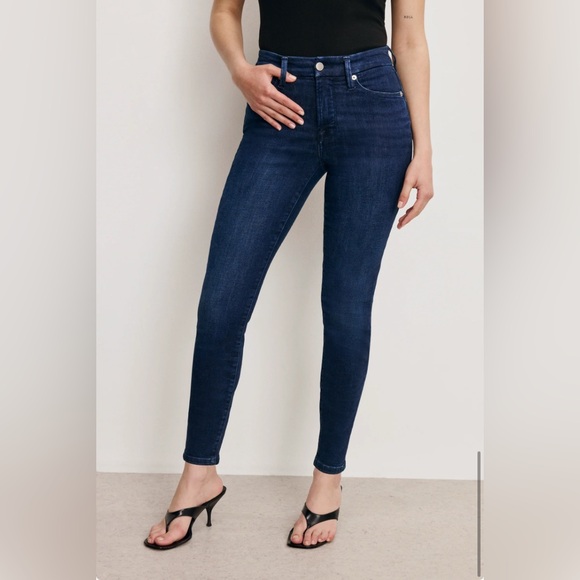 NWOT sz:10 Good American style GL873T Good Legs HighRise Skinny Jeans Dark Wash - Picture 2 of 8